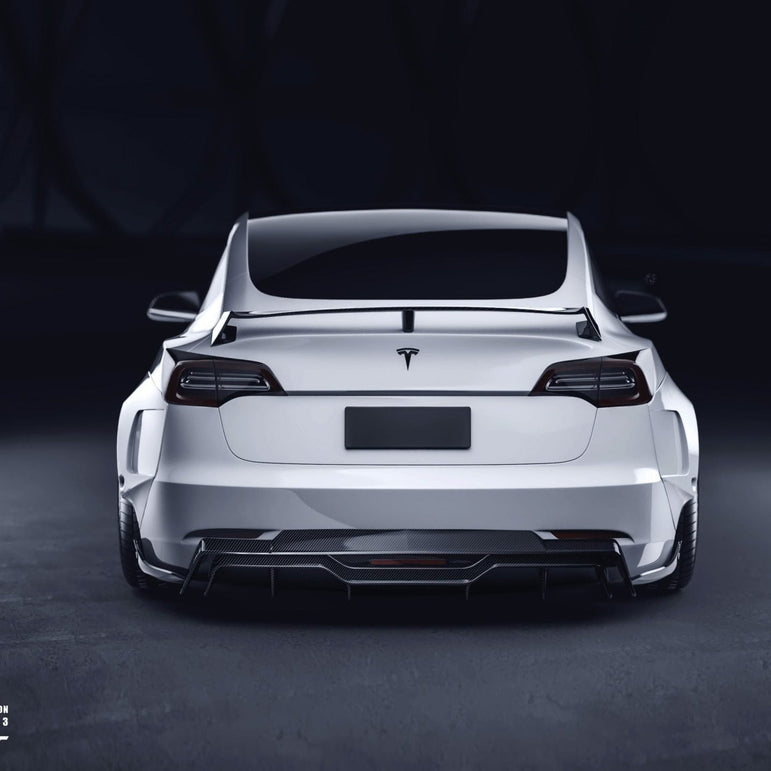 CMST Tesla Model 3 Carbon Fiber Full Body Kit Style F - Robot Bodykits