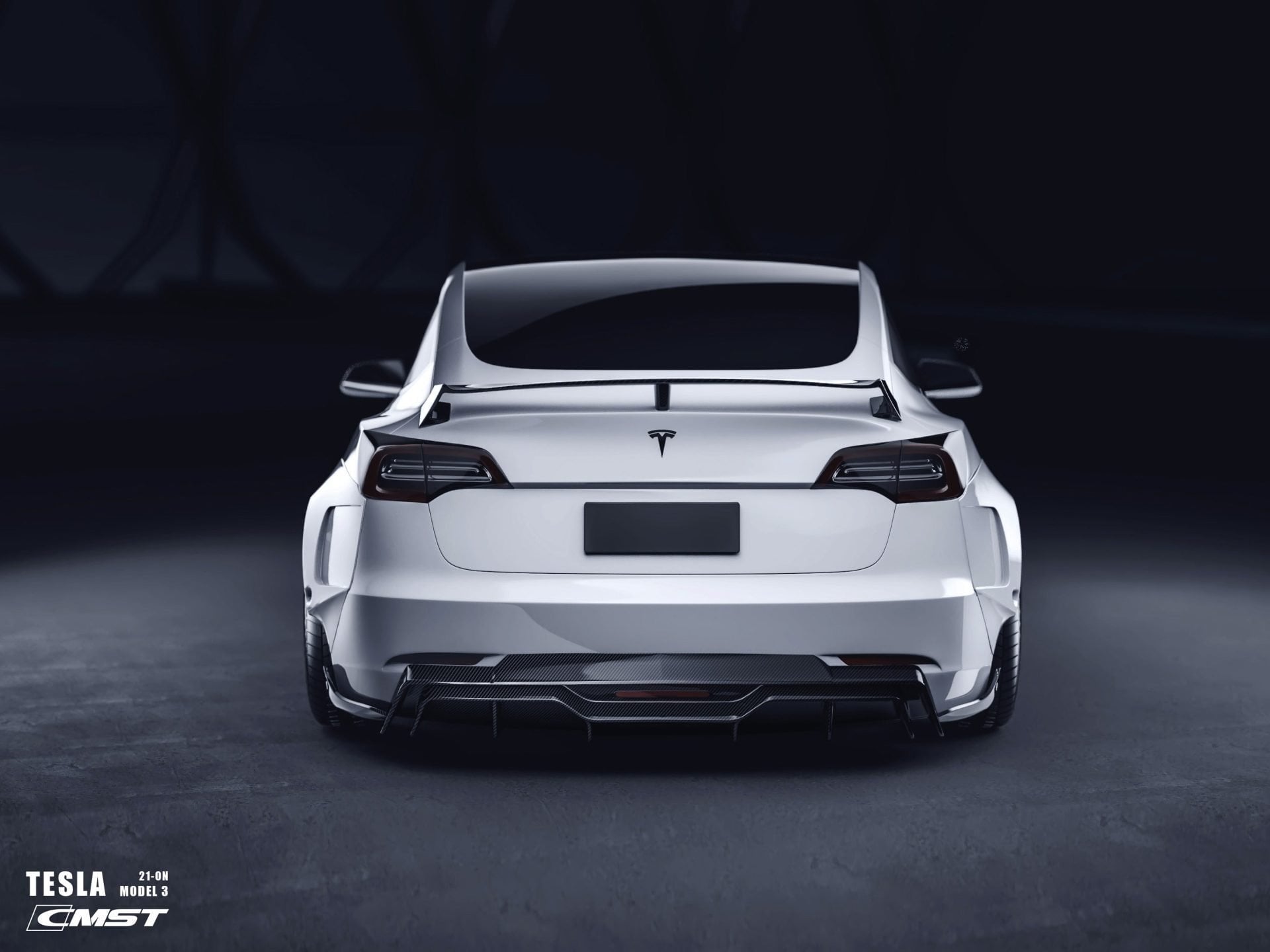 CMST Tesla Model 3 Carbon Fiber Full Body Kit Style F - Robot Bodykits