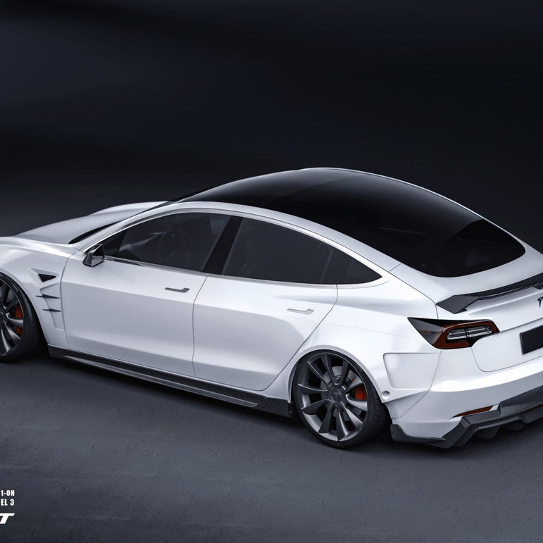 CMST Tesla Model 3 Carbon Fiber Full Body Kit Style F - Robot Bodykits