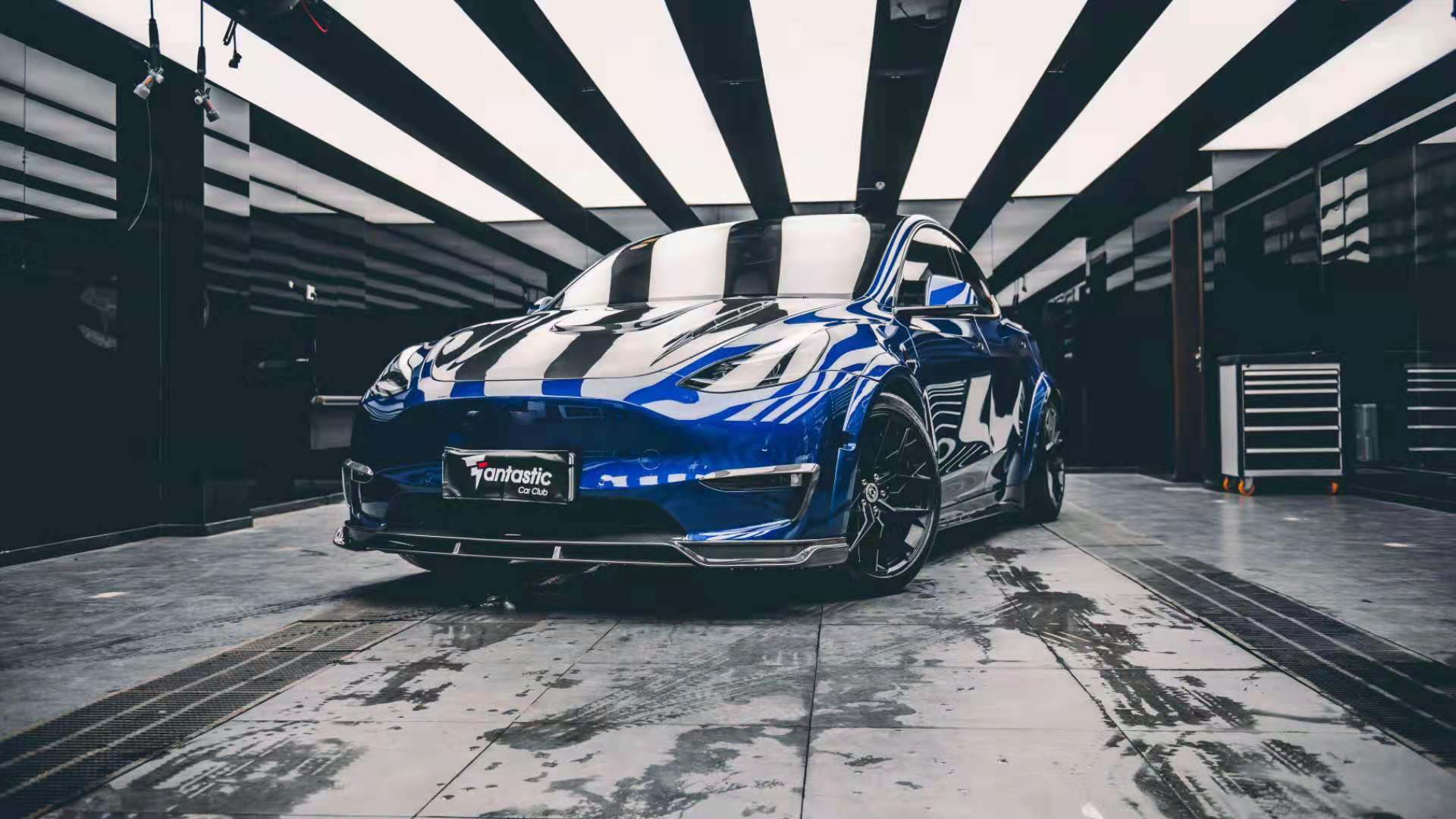 CMST Tuning Carbon Fiber Hood Bonnet Ver.1 for Tesla Model Y - Robot Bodykits