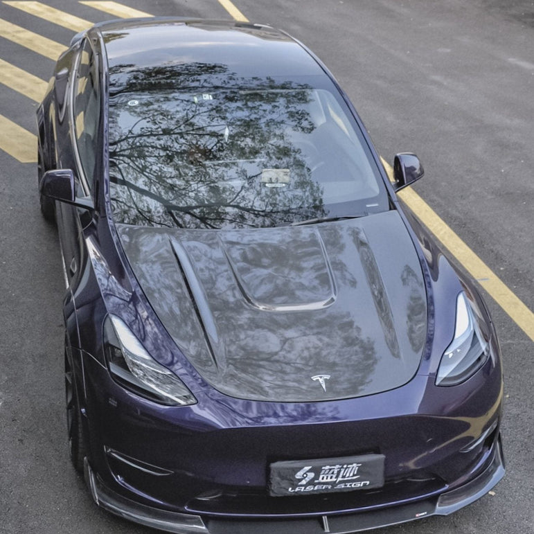 CMST Tuning Carbon Fiber Hood Bonnet Ver.1 for Tesla Model Y - Robot Bodykits