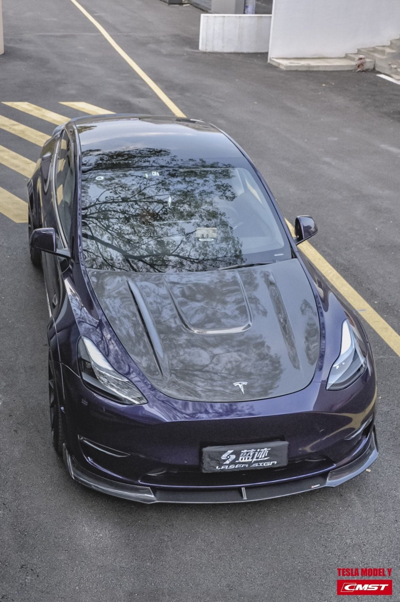 CMST Tuning Carbon Fiber Hood Bonnet Ver.1 for Tesla Model Y - Robot Bodykits