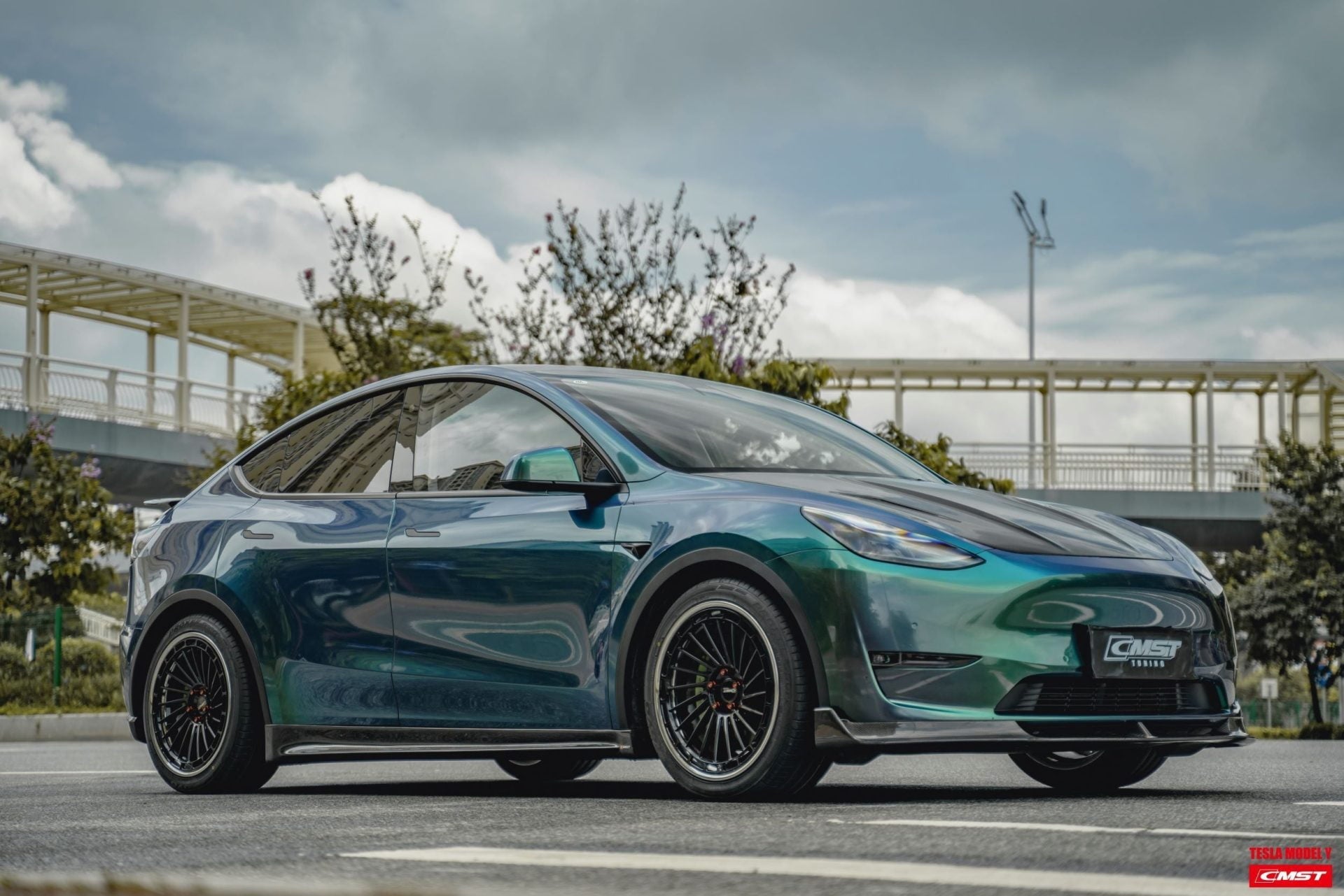 CMST Tuning Carbon Fiber Hood Ver.2 for Tesla Model Y - Robot Bodykits