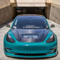 CMST Tuning Carbon Fiber Hood Clearview Glass Transparent for Tesla Model 3 - Robot Bodykits