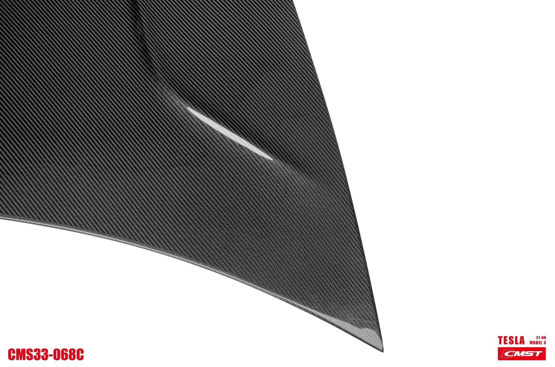 CMST Tuning Carbon Fiber Hood Clearview Glass Transparent for Tesla Model 3 - Robot Bodykits