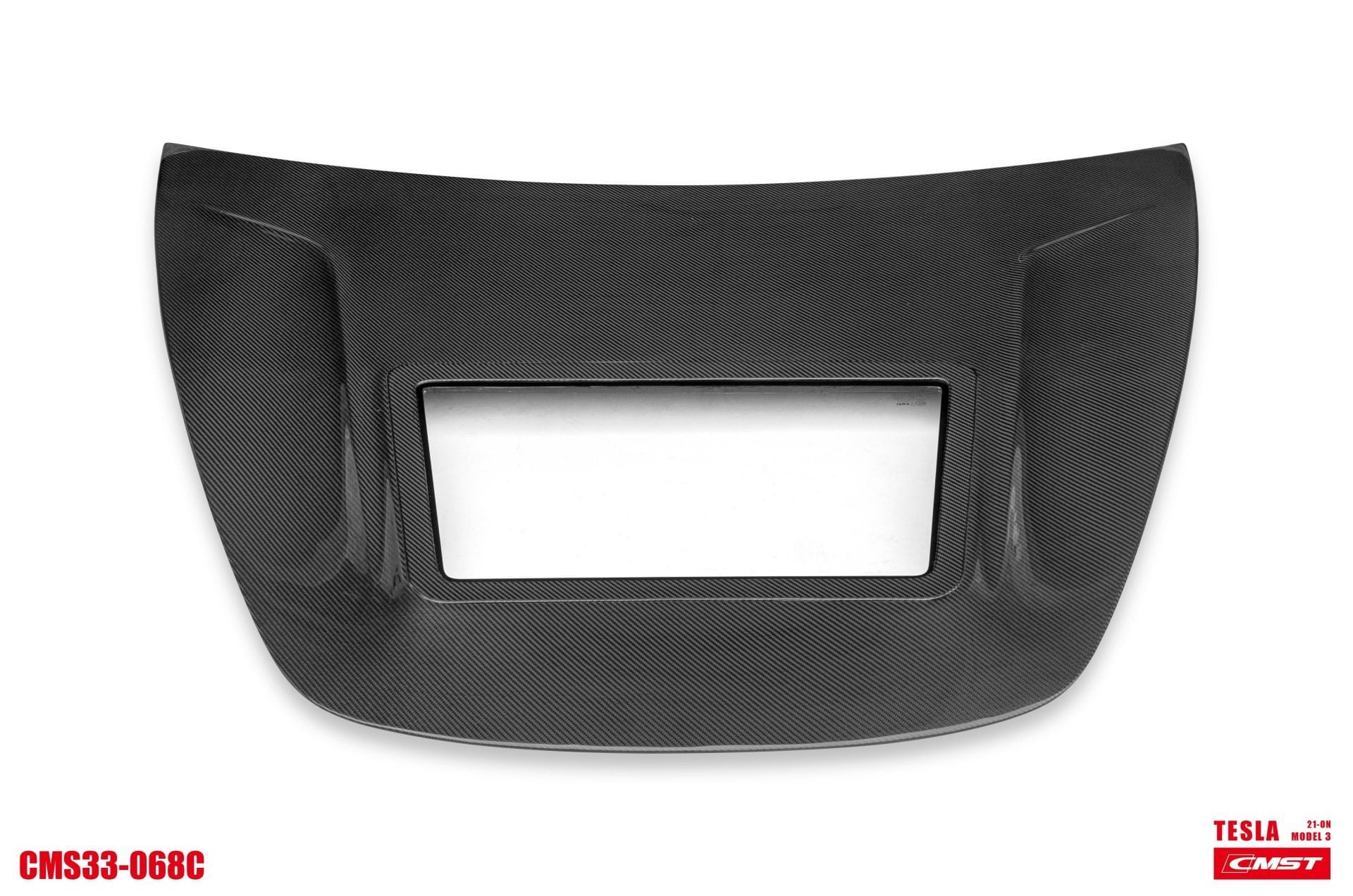 CMST Tuning Carbon Fiber Hood Clearview Glass Transparent for Tesla Model 3 - Robot Bodykits