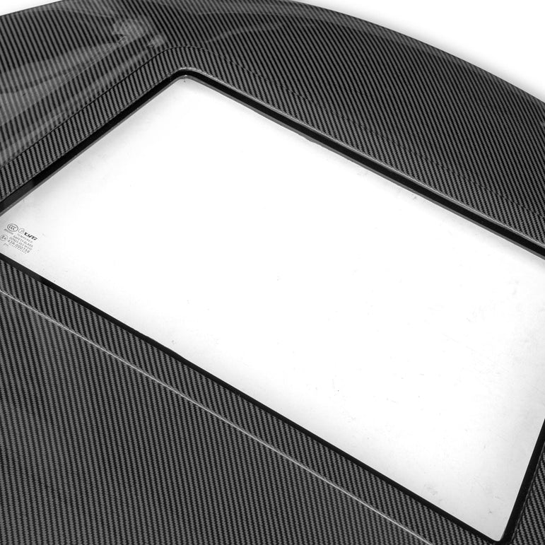CMST Tuning Carbon Fiber Hood Clearview Glass Transparent for Tesla Model 3 - Robot Bodykits