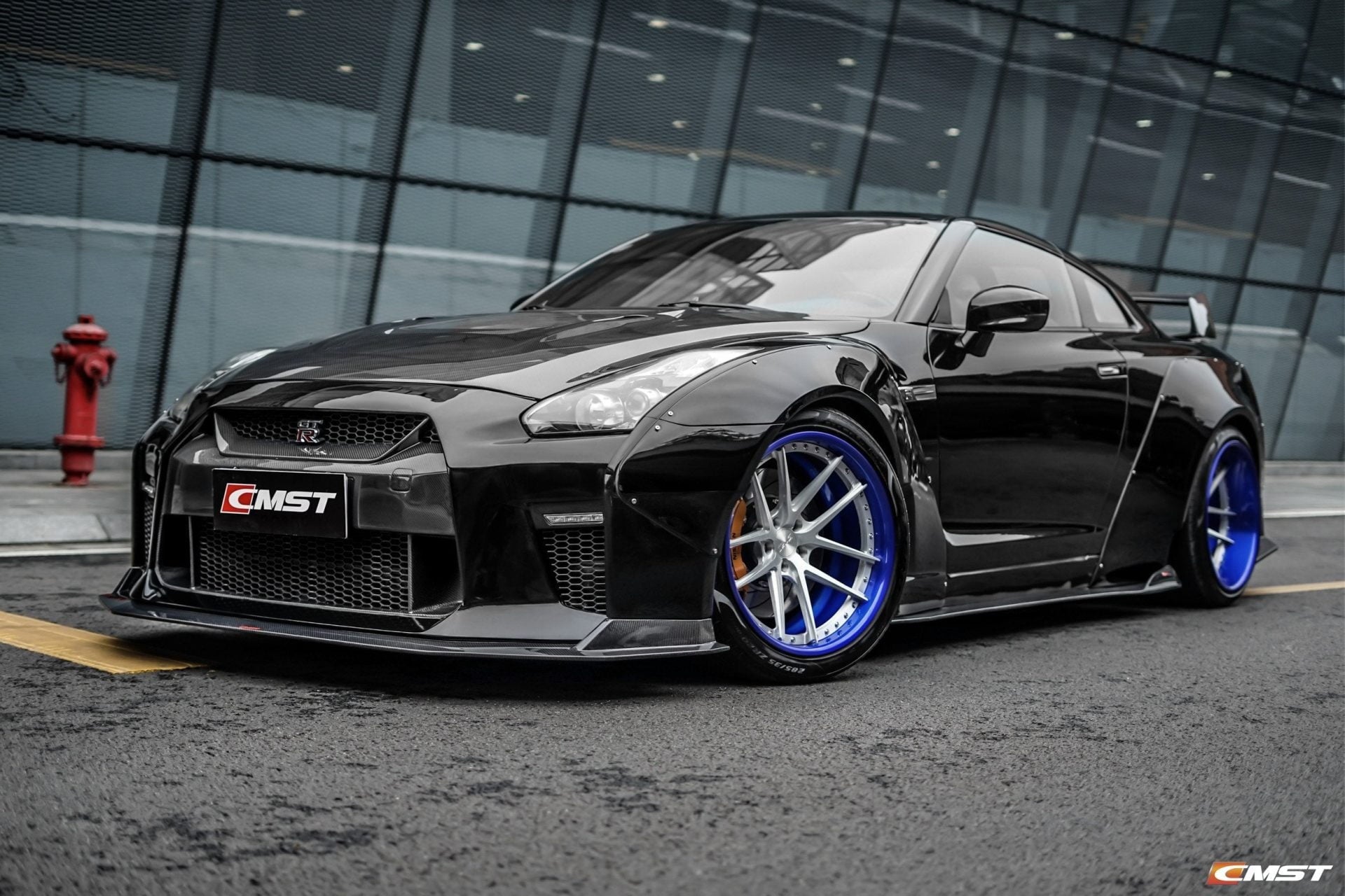 CMST Carbon Fiber Stage 1 Front Bumper & Lip for Nissan GTR GT-R R35 2008-2016 Facelift Conversion - Robot Bodykits