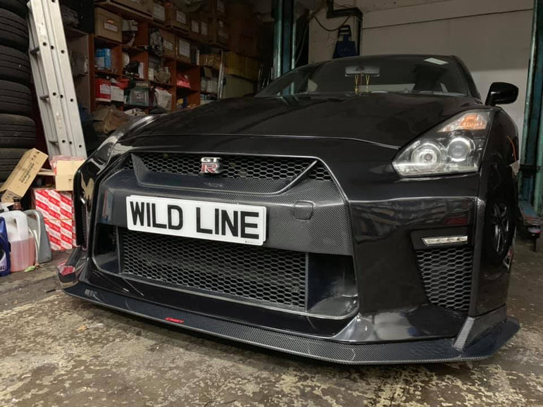 CMST Carbon Fiber Stage 1 Front Bumper & Lip for Nissan GTR GT-R R35 2008-2016 Facelift Conversion - Robot Bodykits