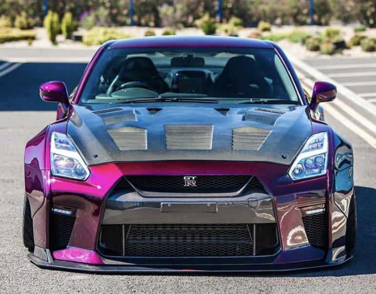 CMST Carbon Fiber Stage 1 Front Bumper & Lip for Nissan GTR GT-R R35 2008-2016 Facelift Conversion - Robot Bodykits