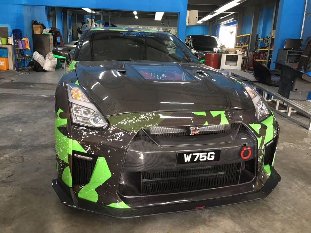 CMST Carbon Fiber Stage 1 Front Bumper & Lip for Nissan GTR GT-R R35 2008-2016 Facelift Conversion - Robot Bodykits