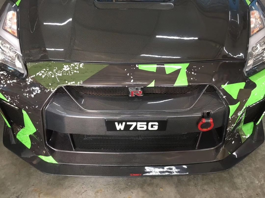CMST Carbon Fiber Stage 1 Front Bumper & Lip for Nissan GTR GT-R R35 2008-2016 Facelift Conversion - Robot Bodykits