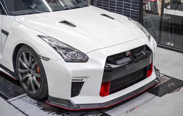 CMST Carbon Fiber Stage 1 Front Bumper & Lip for Nissan GTR GT-R R35 2008-2016 Facelift Conversion - Robot Bodykits