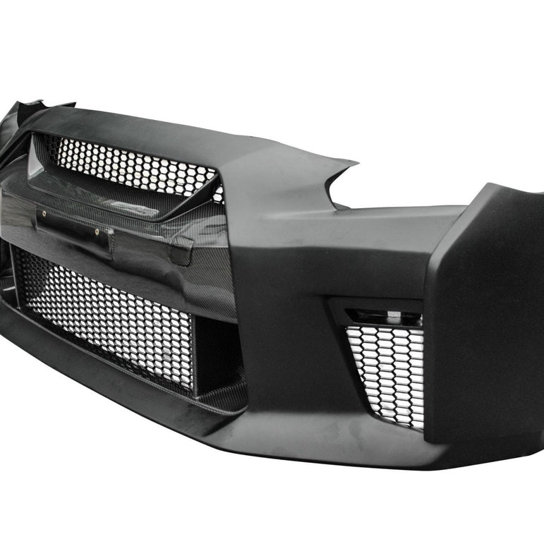 CMST Carbon Fiber Stage 1 Front Bumper & Lip for Nissan GTR GT-R R35 2008-2016 Facelift Conversion - Robot Bodykits