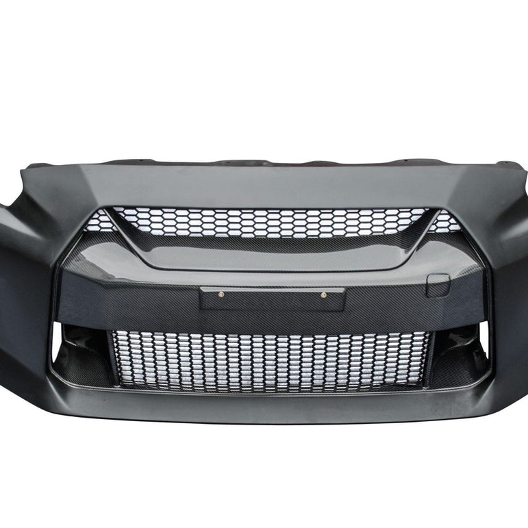CMST Carbon Fiber Stage 1 Front Bumper & Lip for Nissan GTR GT-R R35 2008-2016 Facelift Conversion - Robot Bodykits