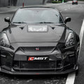 CMST Tuning Nissan GTR GT-R R35 2008-2016 Carbon Fiber Tempered Glass Transparent Hood Window See Through - Robot Bodykits