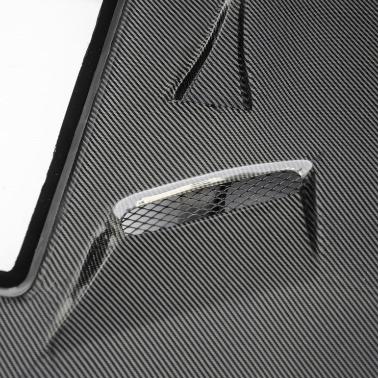 CMST Tuning Nissan GTR GT-R R35 2008-2016 Carbon Fiber Tempered Glass Transparent Hood Window See Through - Robot Bodykits