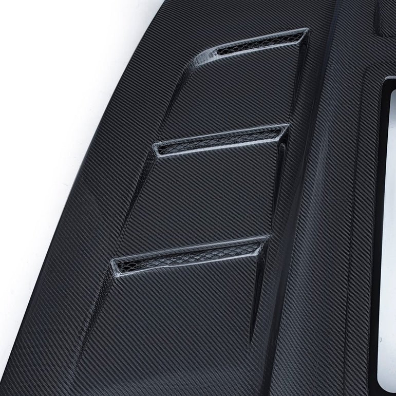 CMST Tuning Carbon Fiber Hood with Tempered Glass for Nissan 370Z Z34 Fairlady Z - Robot Bodykits