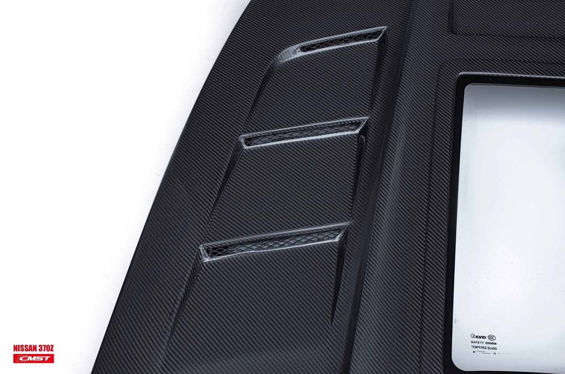 CMST Tuning Carbon Fiber Hood with Tempered Glass for Nissan 370Z Z34 Fairlady Z - Robot Bodykits