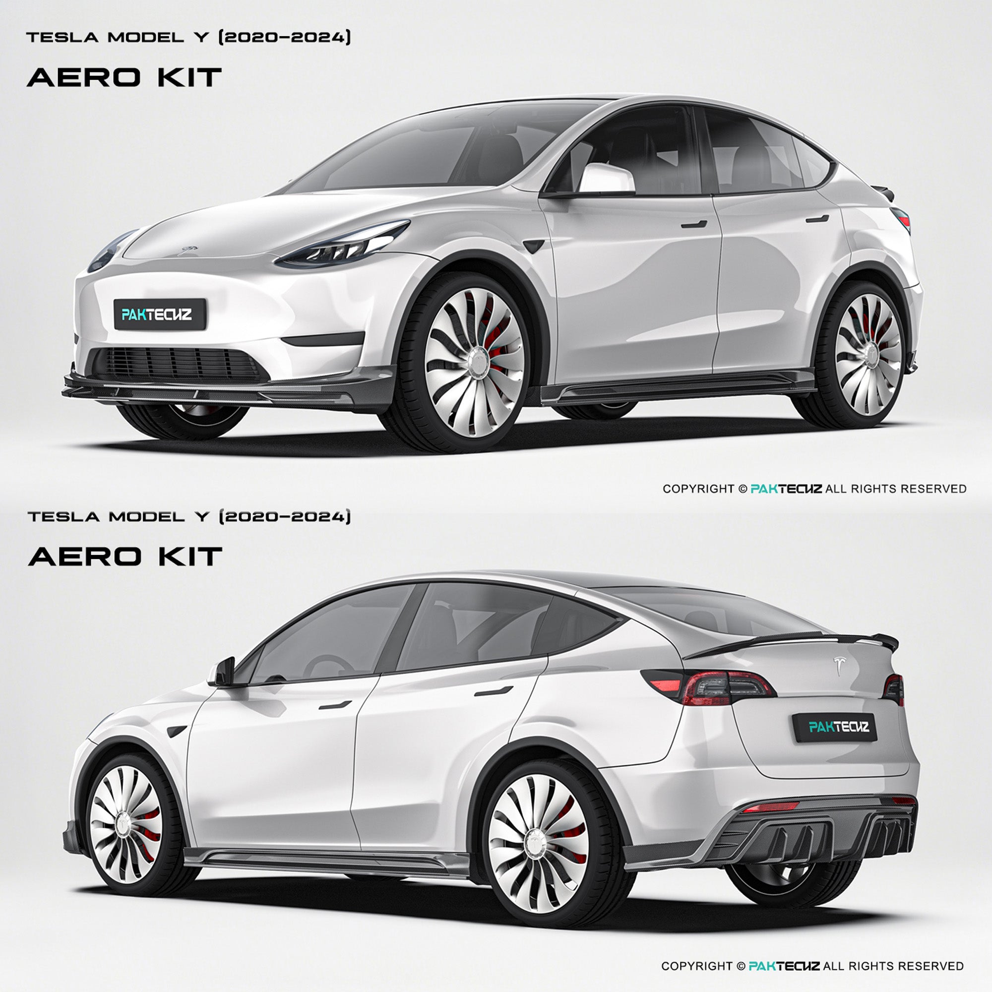 PAKTECHZ Dry Carbon Fibre Bodykit for for Tesla Model Y 2020-2024