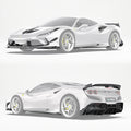 Ferrari F8 Paktechz Full Dry Carbon Aerodynamics kit