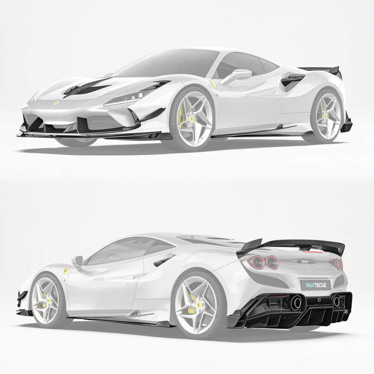Ferrari F8 Paktechz Full Dry Carbon Aerodynamics kit