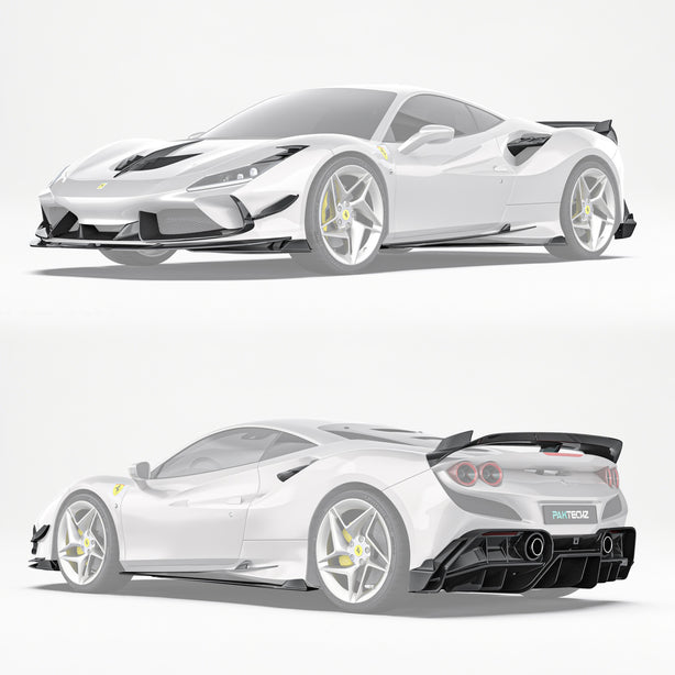 Ferrari F8 Paktechz Full Dry Carbon Aerodynamics kit - Robot Bodykits