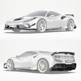 Ferrari F8 Paktechz Full Dry Carbon Aerodynamics kit