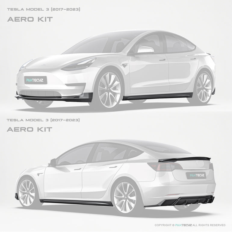 PAKTECHZ Dry Carbon Fibre Bodykit for for Tesla Model 3 2017-2023