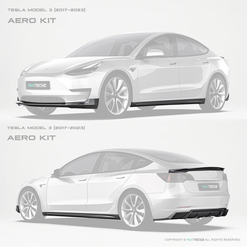 PAKTECHZ Dry Carbon Fibre Bodykit for for Tesla Model 3 2017-2023
