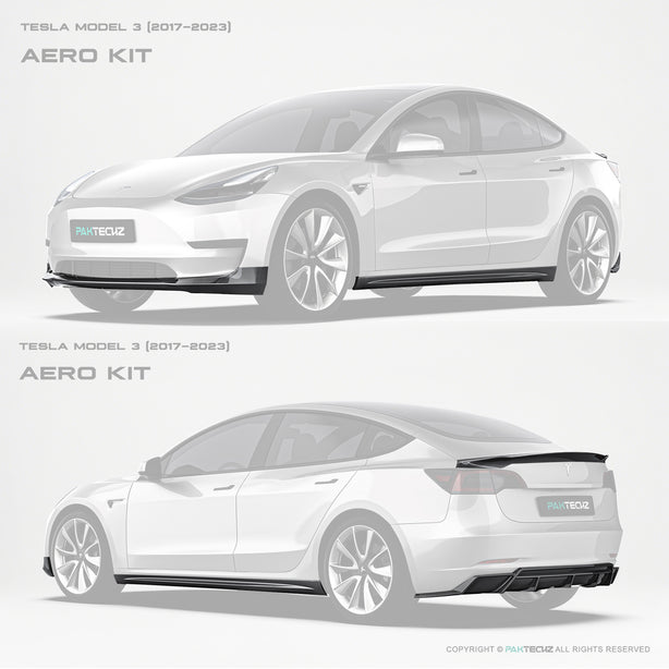 PAKTECHZ Dry Carbon Fibre Bodykit for for Tesla Model 3 2017-2023