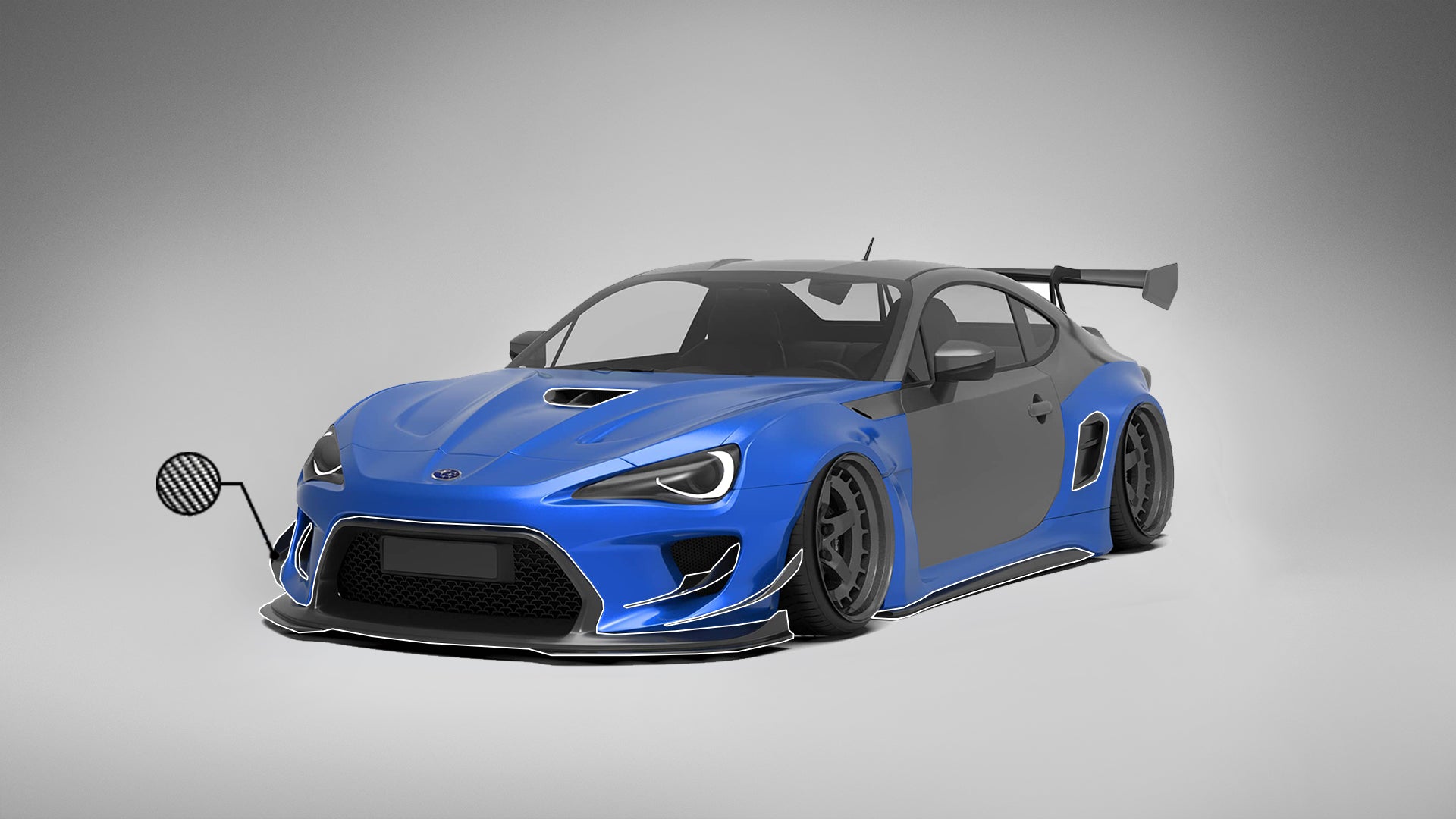 Robot Craftsman Toyota GT86 / BRZ Fibre Glass Reinforced Plastic Complete Body Kit (FRP) Fits Toyota GT86 / Subaru BRZ – First Gen (2012–2021)