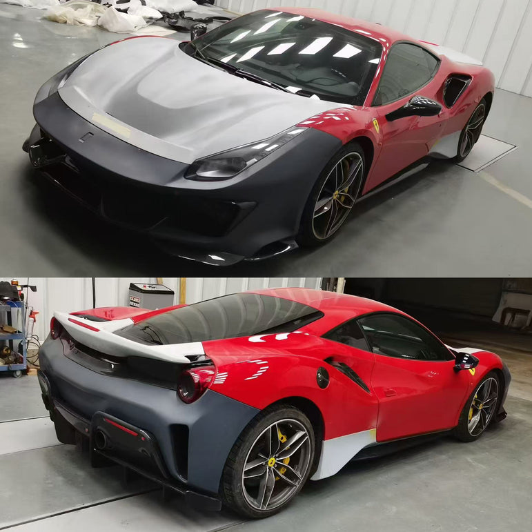 Ferrari 488GTB Upgrade to Pista Full Conversion Body Kit (Plastic & Dry-Carbon)
