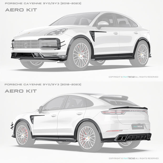 Porsche Cayenne Paktechz Full Dry Carbon Aerodynamics kit 2018-20