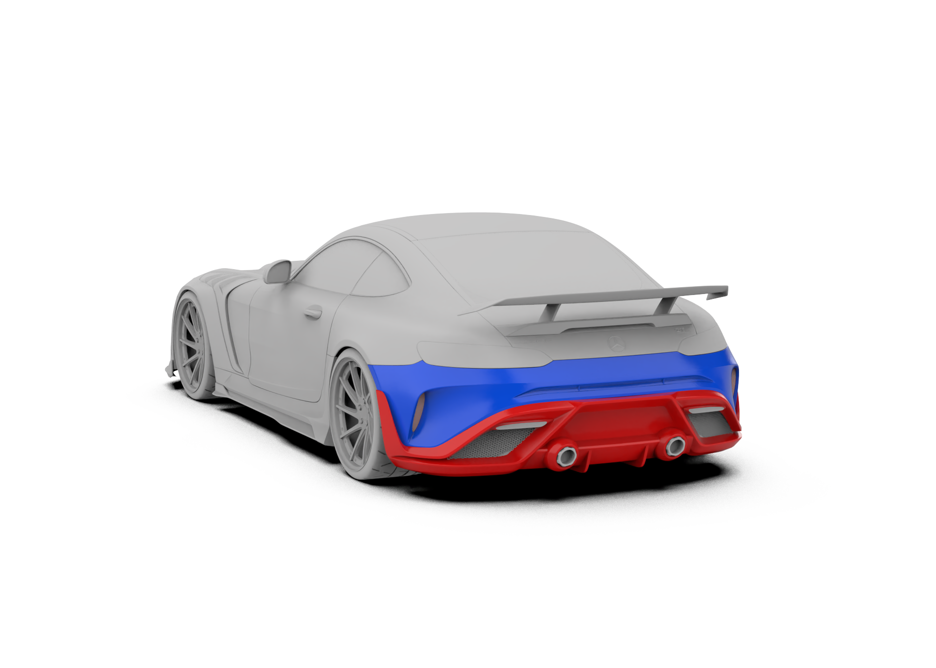 Robot Works Mercedes AMG GT Rear Bumper & Diffuser