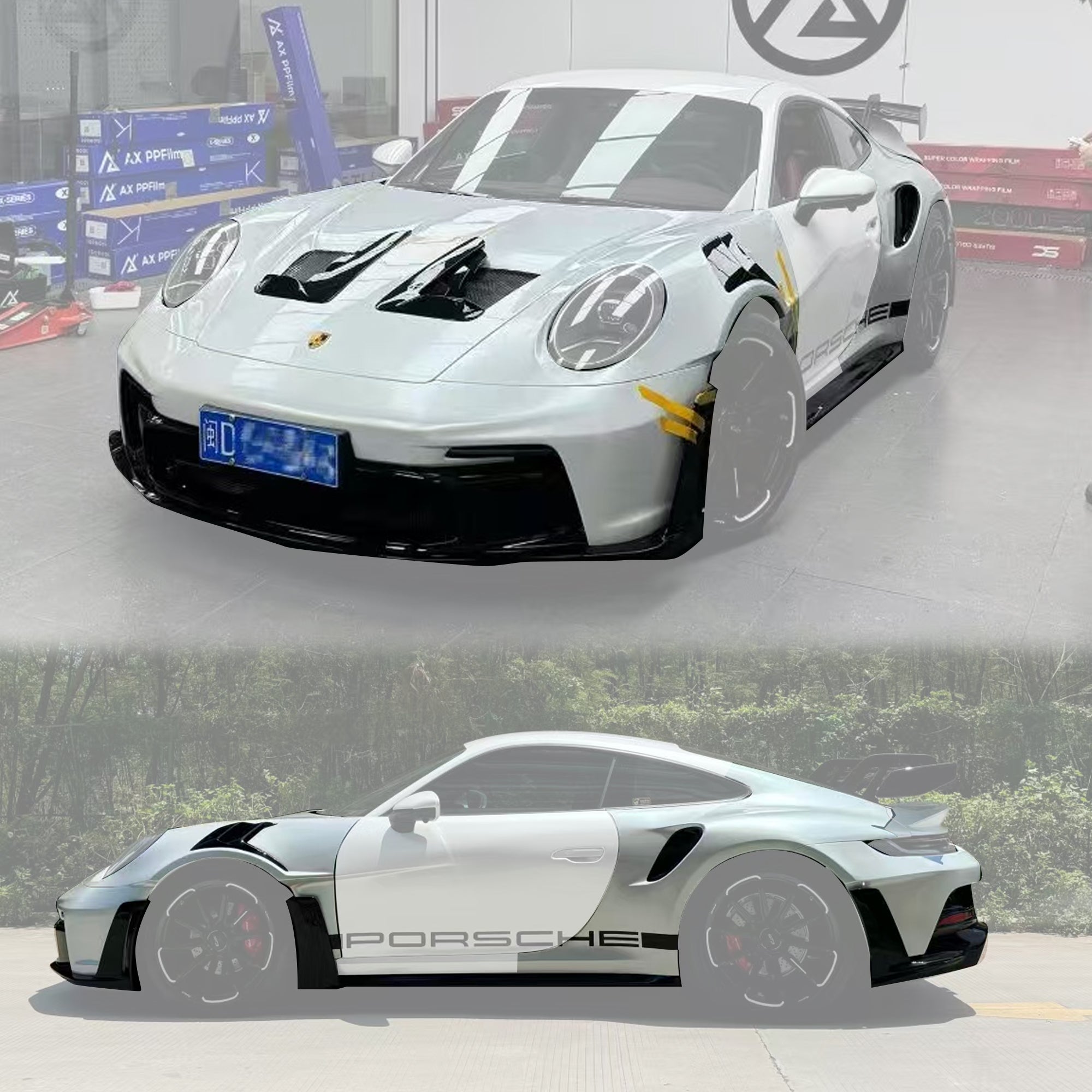 Porsche 911 992.1 Upgrade to GT3 RS Full PP Polypropylene + Dry-Carbon Fibre Conversion Kit