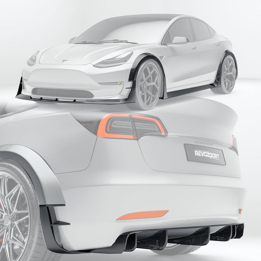 RevoZport Tesla Model 3 2019-2024 (Gen 1) Wide Arch Body Kit