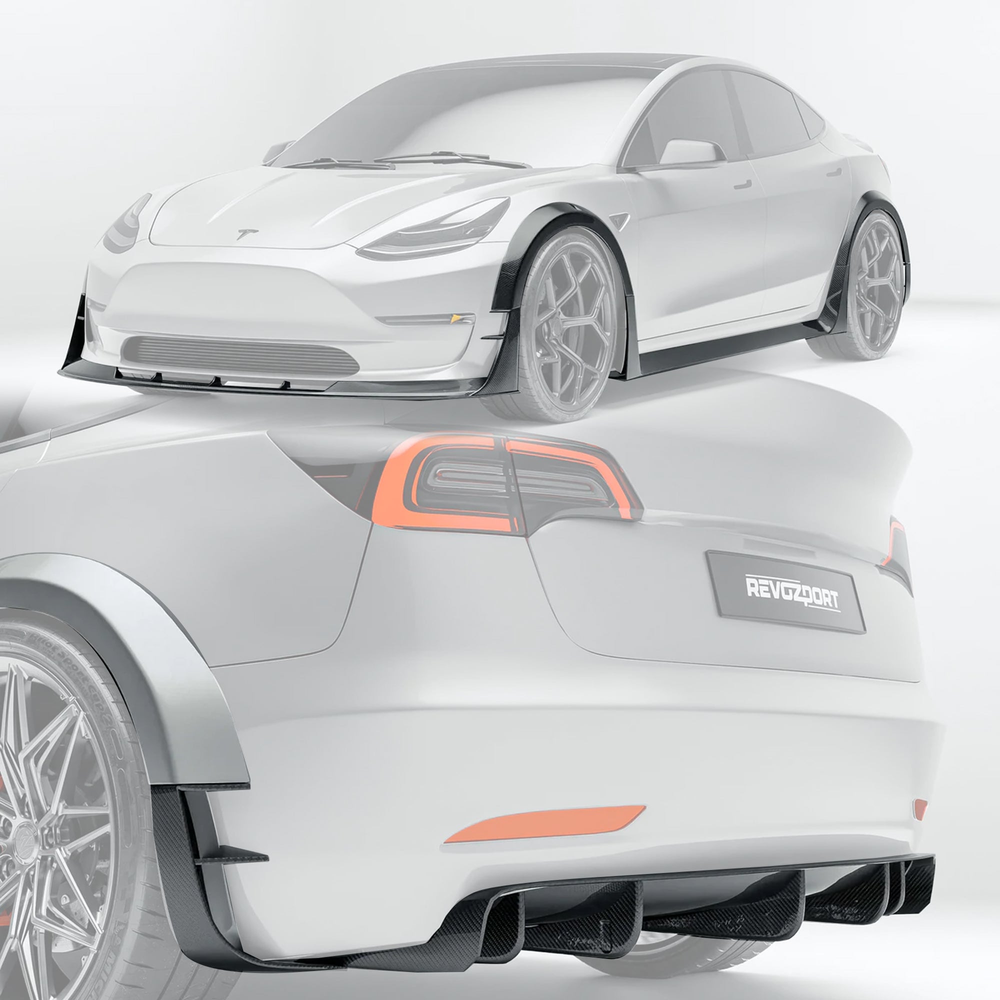 RevoZport Tesla Model 3 2019-2024 (Gen 1) Wide Arch Body Kit