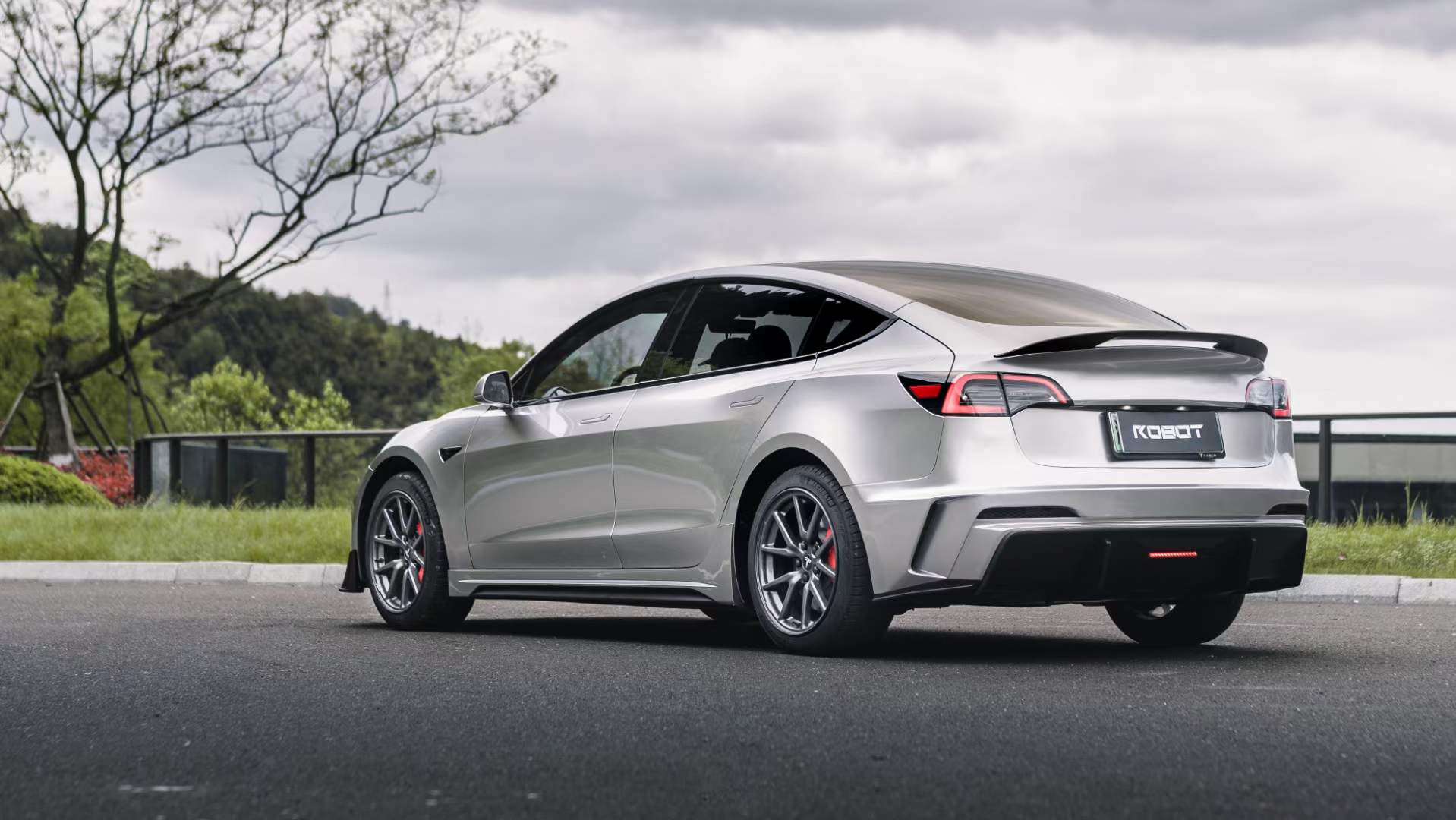 Robot Craftsman Widebody Tesla Model 3 “HACKER” Spoiler Options