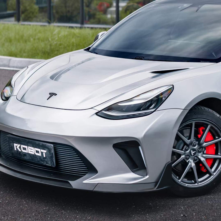 Robot Craftsman Tesla Model 3 “HACKER” Front Bumper & Front Lip (2017–2023 pre-facelift)