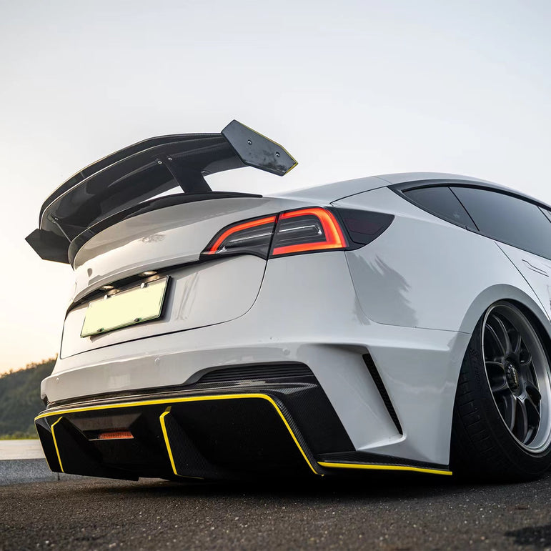 Robot Craftsman Tesla Model 3 “HACKER” Rear Bumper & Diffuser  (2017–2023 pre-facelift)