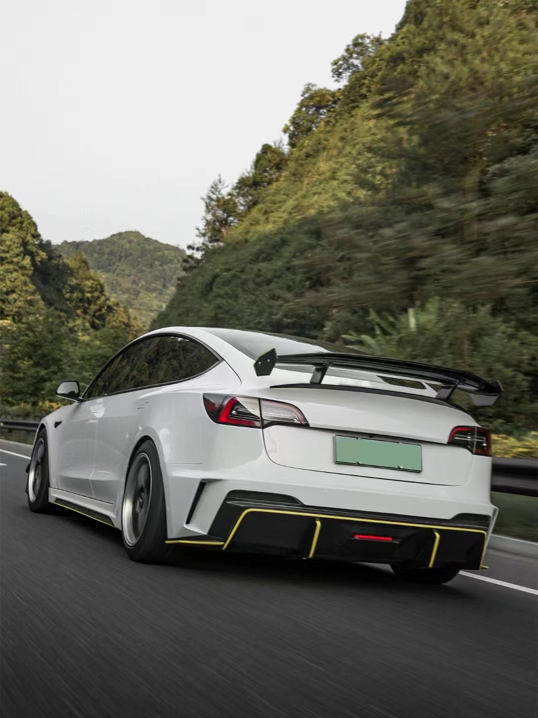 Robot Craftsman Tesla Model 3 “HACKER” Rear Bumper & Diffuser  (2017–2023 pre-facelift)