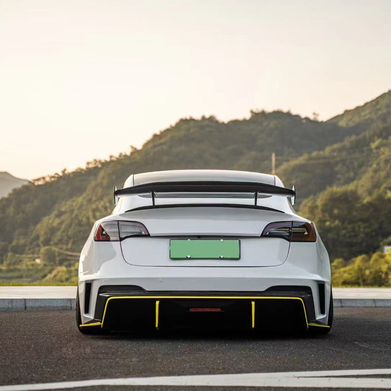 Robot Craftsman Tesla Model 3 “HACKER” Rear Bumper & Diffuser  (2017–2023 pre-facelift)