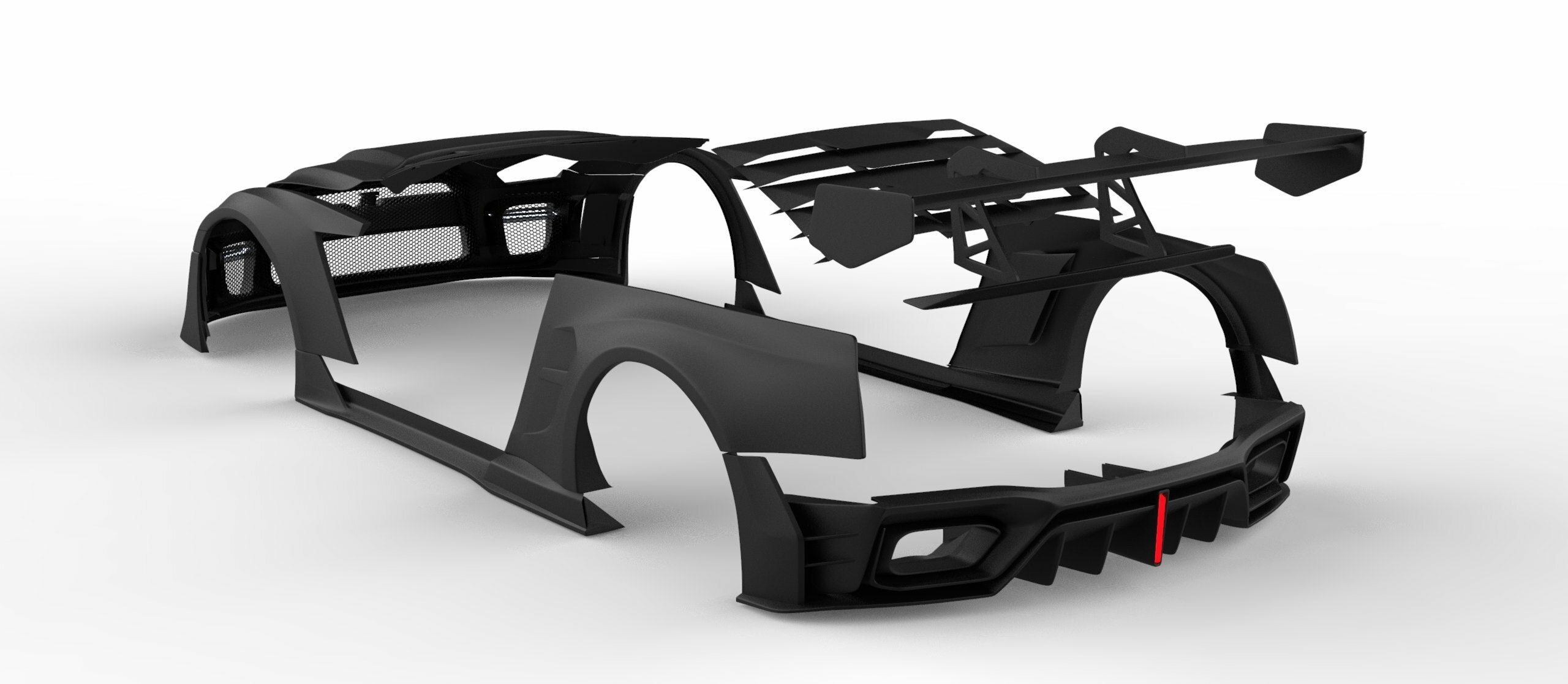 Robot Craftsman Nissan GTR Body Kit R35 WIDEBODY Fibre Glass Reinforced Plastic Complete Body Kit (FRP)