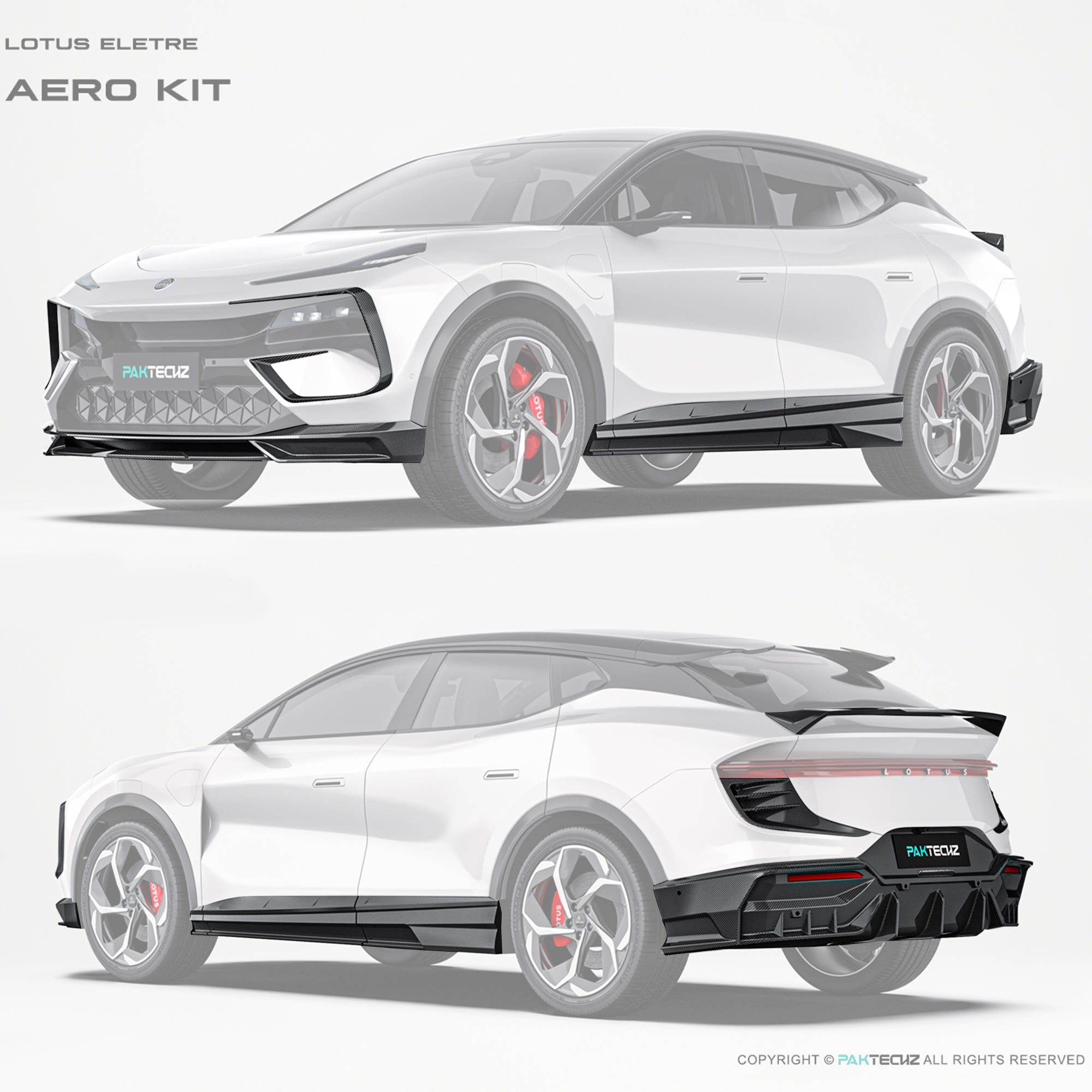 PAKTECHZ Carbon Fiber Aero Body Kit for Lotus Eletre