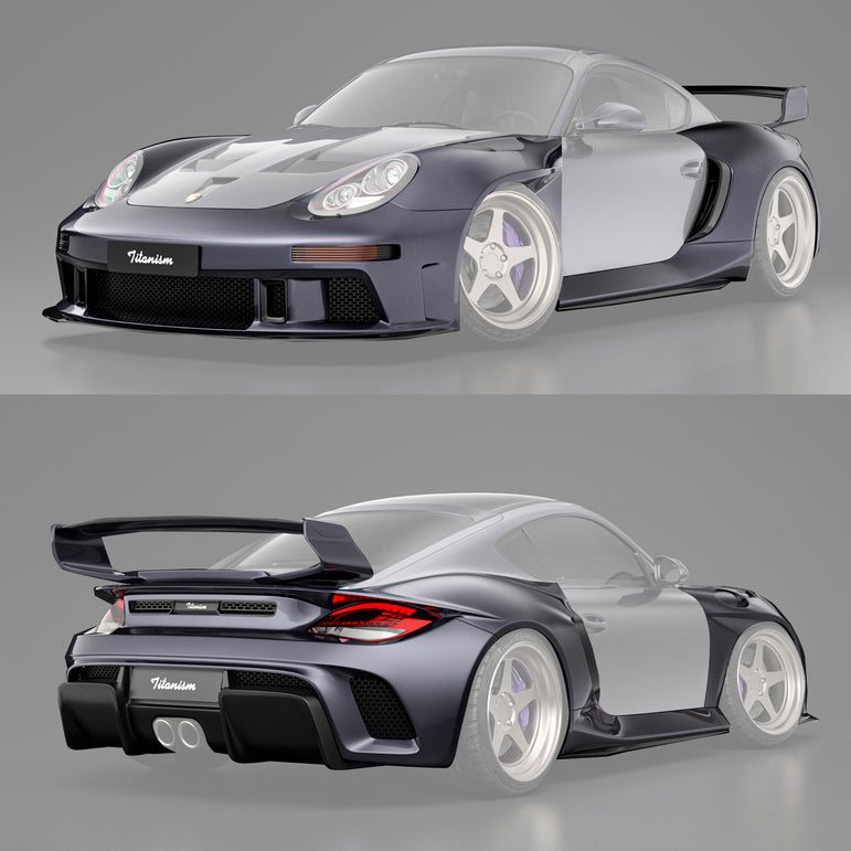 Robot Porsche 987.2 (2009–2012) "Stuka" Cayman Full FRP & Partial Carbon Widebody Kit
