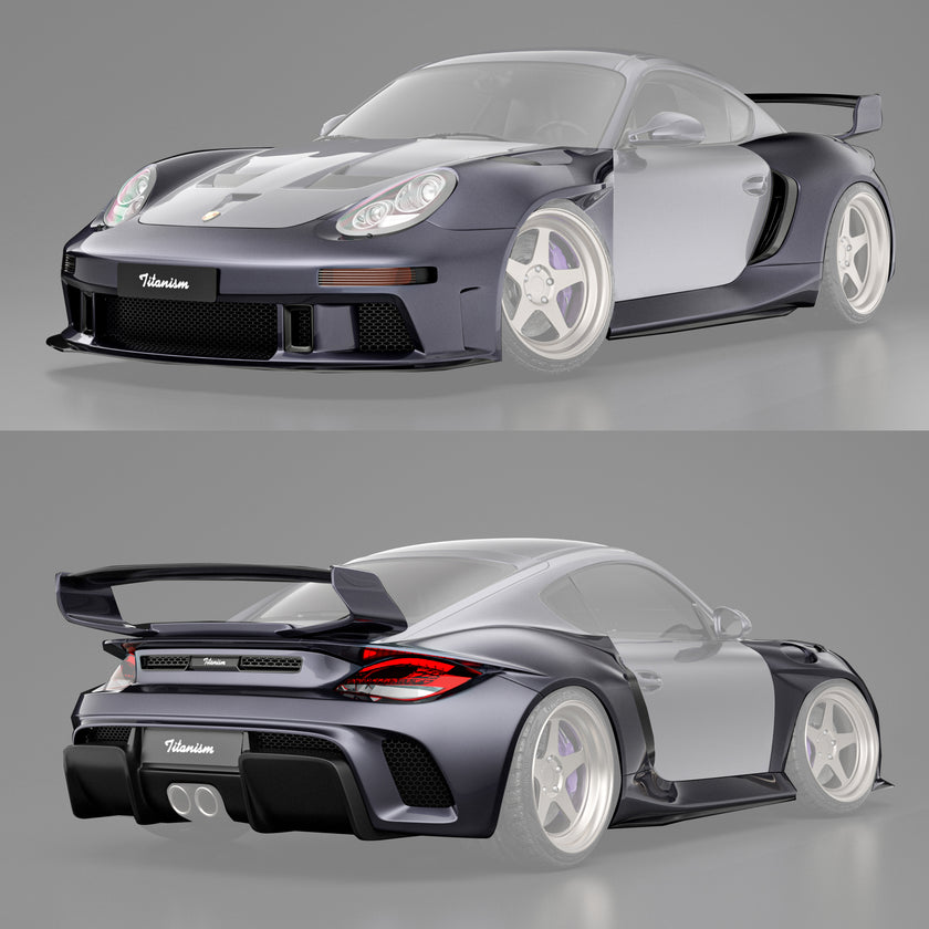 Robot Porsche 987.2 (2009–2012) "Stuka" Cayman Full FRP & Partial Carbon Widebody Kit