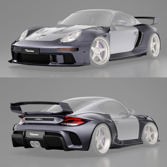 Robot Porsche 987.2 (2009–2012) Cayman Full FRP & Partial Carbon Widebody kit 2000