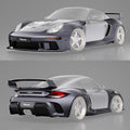 Robot Porsche 987.2 (2009–2012) "Stuka" Cayman Full FRP & Partial Carbon Widebody Kit