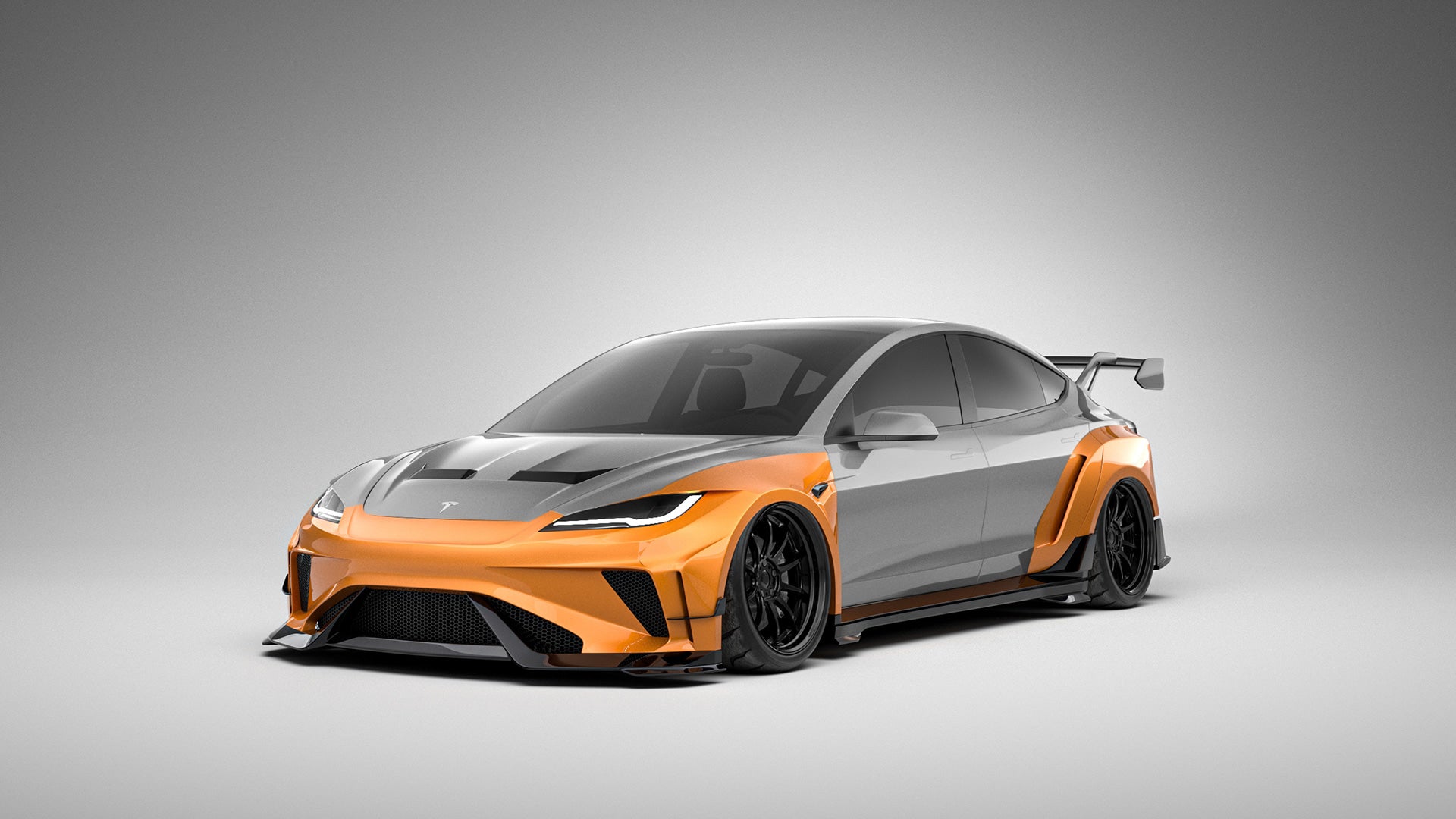 Robot Craftsman Tesla Model 3 Highland 2024+ “HACKER” Widebody FRP & Partial Carbon Full Kit